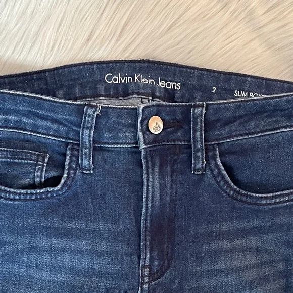 Calvin Klein Dark Wash Slim Boyfriend Jeans - Picture 5 of 12